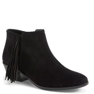 Sam Edelman 'Paige' Fringe black suede boots